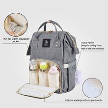 Carica l&#39;immagine nel visualizzatore di Gallery, Zaino Mamma Multifunzione neonato Fasciatoio Bambino Grigio - Ilgrandebazar