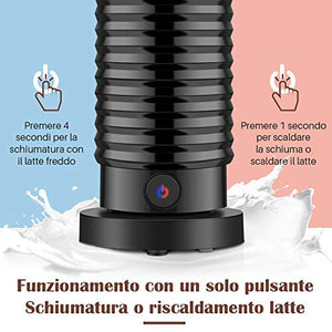 Yissvic Montalatte Elettrico Schiumalatte 3 in 1 con Doppio Nero - Ilgrandebazar