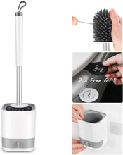 Carica l'immagine nel visualizzatore di Gallery, DazSpirit Brosses Scopini Silicone e Porta Scopini - Scopettino Bagno Scopino per Toilette