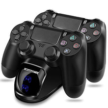 Carica l'immagine nel visualizzatore di Gallery, Ricarica Controller PS4 ,ECHTPower Docking Station e Blu&amp;Arancione LED