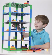 Carica l&#39;immagine nel visualizzatore di Gallery, Strictly Briks Set per Costruzione Torre - Include 6 basi Blu/Verde/Grigio