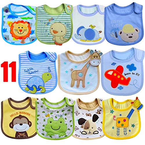 SLOSH 11 Bavaglino Neonato Impermeabile Bavaglini Dentizione 11 pcs Unisex - Ilgrandebazar
