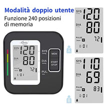 Carica l&#39;immagine nel visualizzatore di Gallery, Misuratore Pressione Sanguigna da Braccio - Lovia Sfigmomanometro Digitale...