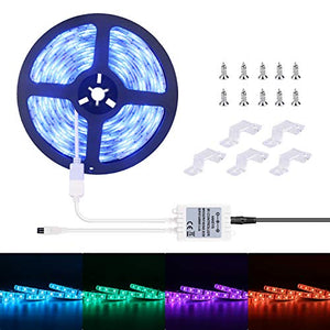 Striscia LED 5M, ALED LIGHT Impermeabile Strip 5 Metri RGB 150 LEDs 5050...