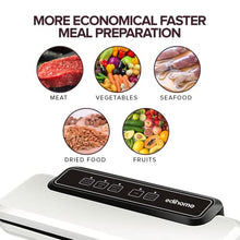 Carica l&#39;immagine nel visualizzatore di Gallery, Edihome, Macchina Sottovuoto Alimenti, Professionale, Domestico, 110W, Include 10 sacchetti per alimenti, Cibo secco, Cibo umido e fresco, 80KPa