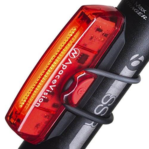 GuardG3X Luce Posteriore USB Ricaricabile per Bicicletta by Apace, 6 Potenti...