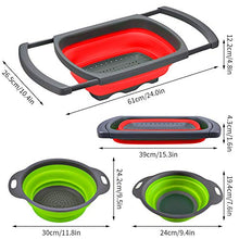 Carica l&#39;immagine nel visualizzatore di Gallery, BAIYI Set di 3 scolapasta Pieghevoli in Silicone, per Cucina, scolare la...