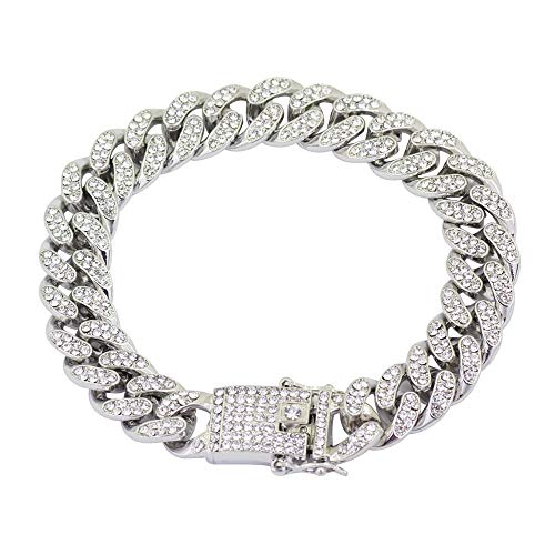 MCSAYS Hip Hop Uomini Gioielli Moda Pieno di Diamanti Catena Cubana White - Ilgrandebazar