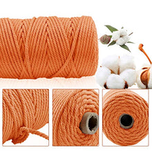 Carica l'immagine nel visualizzatore di Gallery, Macrame Corda 3mm*100m Filo Cotone, Filato Naturale Arancia