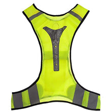 Carica l&#39;immagine nel visualizzatore di Gallery, Gilet Giacca da Corsa Alta Visibilita LED Giubbotti Giallo Fluorescente #B - Ilgrandebazar