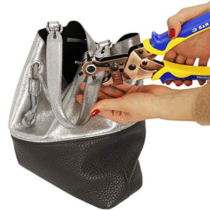 S&R Fustellatrice Buca Cinture Fori Tondi per Cuoio, Pelle, Tela, Tessuti. 6...