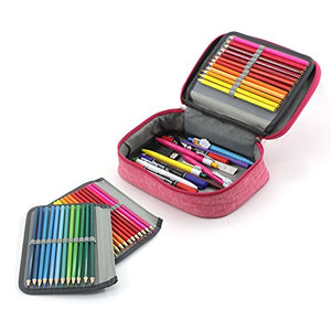 IGNPION Astuccio per matite da disegno con 72 scomparti, grande capacità, multistrato, portatile, organizer per matite colorate (matite non incluse IGNPION Astuccio per matite da disegno con 72 scomparti, grande capacità, multistrato, portatile, organizer per matite colorate (matite non incluse