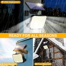 Carica l&#39;immagine nel visualizzatore di Gallery, RISEMART Lampada solare per esterni, 118 LED Luce Solare Led Esterno con Sensore di Movimento Luci Solari da Esterno con Telecomando, 3Modes, IP65 Impermeabile, cavo da 5m Giardino Garage [1 Pezzi ]