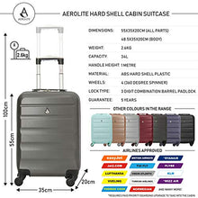 Carica l&#39;immagine nel visualizzatore di Gallery, Trolley Aerolite ABS - bagaglio a mano 55x35x20 cm - Grigio (Echarcoal)