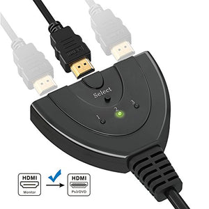 HDMI Switch | GANA Placcato Oro Splitter Cavo | Switcher | 3 in 1...