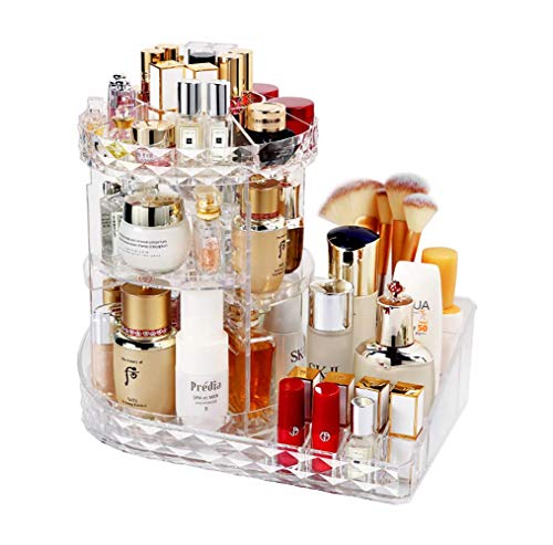MELUR Organizzatore di trucco, espositore cosmetico girevole da 360 gradi,...