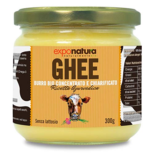 Ghee biologico 300g - burro chiarificato secondo l’antica ricetta Ayurvedica...