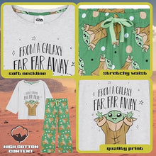 Carica l&#39;immagine nel visualizzatore di Gallery, Disney Pigiama Donna - Pigiama Donna Cotone Lungo a Manica Corta S-XL Pigiami Due Pezzi - Regali Donna (Verde Baby Yoda, L)