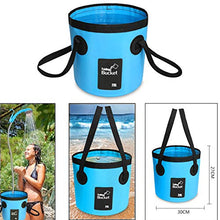 Carica l'immagine nel visualizzatore di Gallery, AUTOPkio Kit Secchio Pieghevole per Doccia Esterna Portatile, Testina Blu