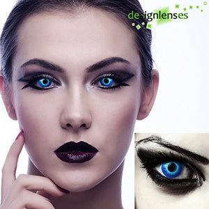 Designlenses Lenti a Contatto Colorate Blu Elfo per Halloween, morbide, - Ilgrandebazar
