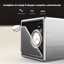 Carica l'immagine nel visualizzatore di Gallery, CRITIRON Watch Winder 1+0, Scatola Carica Orologio Automatico, Super Argento - Ilgrandebazar