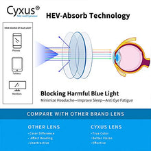 Carica l&#39;immagine nel visualizzatore di Gallery, Cyxus Vetri filtro luce blu, Occhiali anti cefalea Classico Nero - Ilgrandebazar