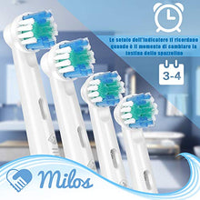 Carica l&#39;immagine nel visualizzatore di Gallery, Milos Testine Oral B di Ricambio Morbide Compatibili con Spazzolino Elettrico, Confezione da 16 - per Adulti