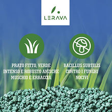 Carica l&#39;immagine nel visualizzatore di Gallery, LERAVA PRIMAVERA concime prato primavera - prato fitto, verde intenso e robusto anziche muschio ed erbacce - Ideale per l&#39;uso di robot rasaerba - 70m²