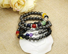 Carica l&#39;immagine nel visualizzatore di Gallery, Milacolato Bracciale in Ematite Chakra da 4 Paia Terapia Magnetica di... - Ilgrandebazar
