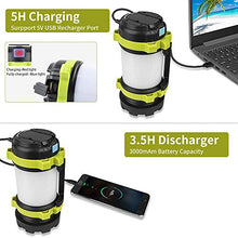 Carica l'immagine nel visualizzatore di Gallery, REEXBON Lanterna LED USB Ricaricabile 4 in 1 4000mAh 1200LM Verde 4000mah