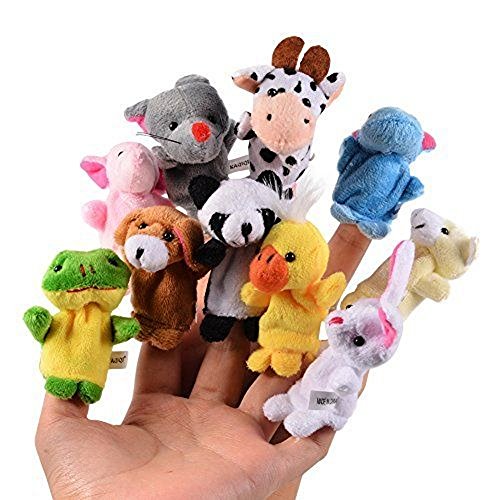 CHSYOO 10 x Figurine di Animali Piccoli Finger Puppet Velvet in... - Ilgrandebazar