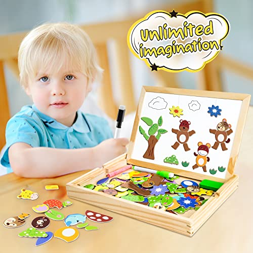 COOLJOY Giochi Montessori Anni Puzzle Magnetico Giochi Bambini