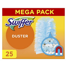 Carica l'immagine nel visualizzatore di Gallery, Swiffer Duster Piumini Catturapolvere, 25 Piumini, Cattura e Intrappola Polvere e Sporco, Raggiunge I Punti più Difficili della Casa, Piumini con 33% di Fibre Riciclate