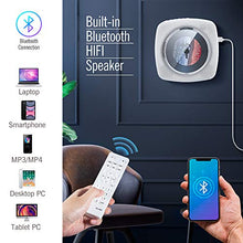 Carica l&#39;immagine nel visualizzatore di Gallery, Lettore CD portatile con altoparlanti HiFi Bluetooth integrati, Boombox white