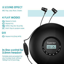 Carica l&#39;immagine nel visualizzatore di Gallery, Gueray Lettore CD Portatile con Batteria al litio 1400 mAh incorporato Nero 01