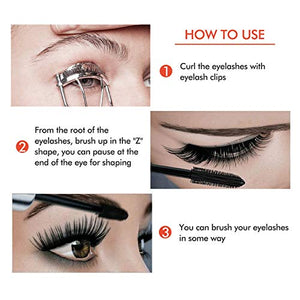 4D Silk Fiber Eyelash Mascara, Impermeabile A Lunga Durata Di Estensione...