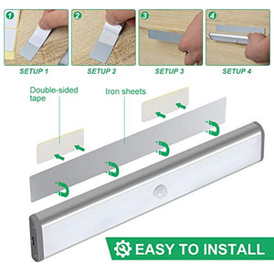 led Armadio Sensore Movimento Luce, Wireless Luci Notturne Barra Lampada 2PCS - Ilgrandebazar