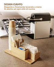 Carica l&#39;immagine nel visualizzatore di Gallery, FMC SOLUTION Porta Accessori da caffè e Tea in bambù per 100% Natural Bambù - Ilgrandebazar