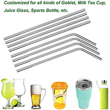Carica l'immagine nel visualizzatore di Gallery, VEHHE Cannucce Metallo Riutilizzabili 10,5"in 10pcs-metallizzato