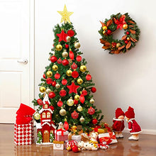 Carica l'immagine nel visualizzatore di Gallery, VIPNAJI Palline di Natale 101pz Palline Natalizie Decorazioni Albero di Natale Palla Palline decorative Rosso e Oro Con Cima dell'albero, Plastica decorazioni per albero di Natale Addobbi Feste Nozze