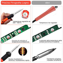 Carica l&#39;immagine nel visualizzatore di Gallery, 45 Pezzi Kit Pirografia Legno,Preciva 60W Portatile Arancione - Ilgrandebazar
