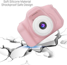 Carica l'immagine nel visualizzatore di Gallery, GlobalCrown Fotocamera Bambini,Mini Ricaricabile Fotocamera Digitale per Bambini Videocamera Regali per Ragazze Ragazzi da 3-8 Anni,8MP Video HD Schermo da 2 Pollici (Scheda 32 GB Inclusa) Rosa