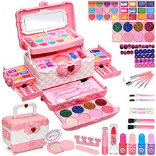 Carica l'immagine nel visualizzatore di Gallery, EVACOK Set di Trucchi per Bambini e Bambine, 57 pezzi Set per il Trucco per Bambini, per ragazze, Giocattoli, Halloween, Natale, Regalo di Compleanno per Ragazze 4, 5, 6, 7, 8, 9, 10 anni
