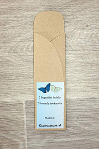 2 segnalibri farfalla 3d blu e verde, 2 butterfly bookmarks blue & green - Ilgrandebazar
