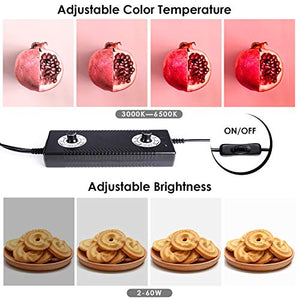 Amzdeal 60cm Portatile Tenda Studio con 3000-6500K LED Strip Fotografico...