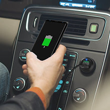 Carica l&#39;immagine nel visualizzatore di Gallery, RAVPower Caricatore Adattatore Doppio per Auto USB 40W 3A Quick Charge Nero - Ilgrandebazar