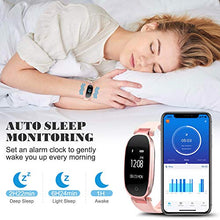 Carica l&#39;immagine nel visualizzatore di Gallery, WOWGO Fitness Tracker Donna Cardiofrequenzimetri Conta Passi IP67 Oro rosa