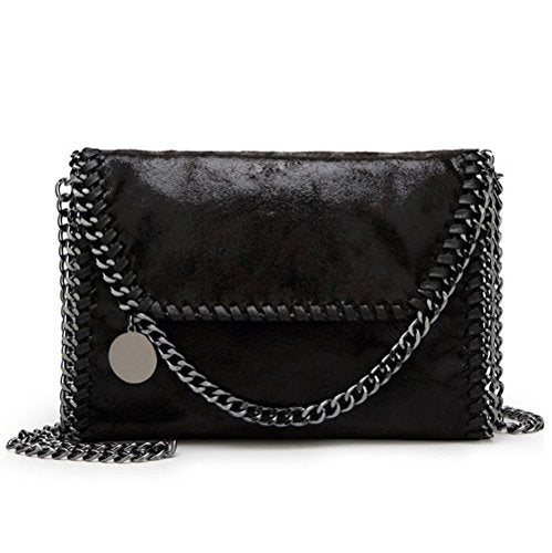 Valleycomfy Borsa da donna a tracolla elegante a Nero