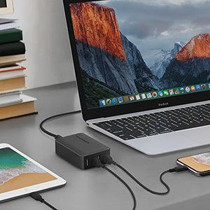 RAVPower - Caricatore da Muro RAVPower, 4 Porte USB (40W/8A Max, 2.4A Nero - Ilgrandebazar