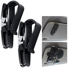 Carica l&#39;immagine nel visualizzatore di Gallery, FineGood - Set di 2 supporti per occhiali da sole auto, con clip per...